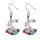 Vogue Women Stainless Steel Chakra Stone Long Drop Earrings